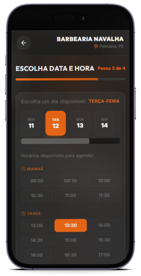 Escolha Data e Hora